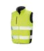 Mens reversible soft padded gilet fluorescent yellow/navy SAFE-GUARD by Result-1