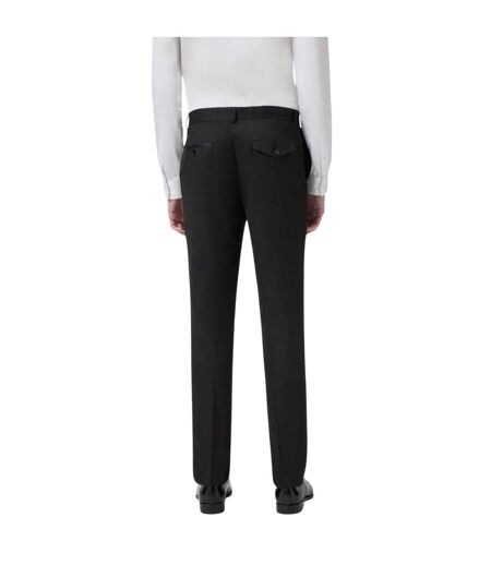 Mens Kingdon Slim Tuxedo Trousers Black Twisted Tailor