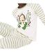 Ensemble De Pyjama Long Manches Longues Motif/style Rayé Homme Blanc Vert Elf-4