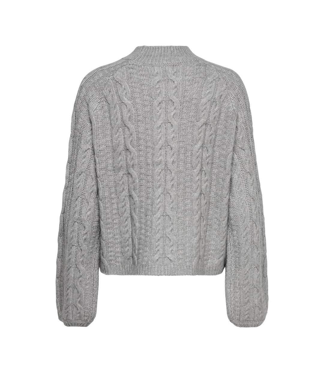 Pull gris femme jdy silja 15321106-2