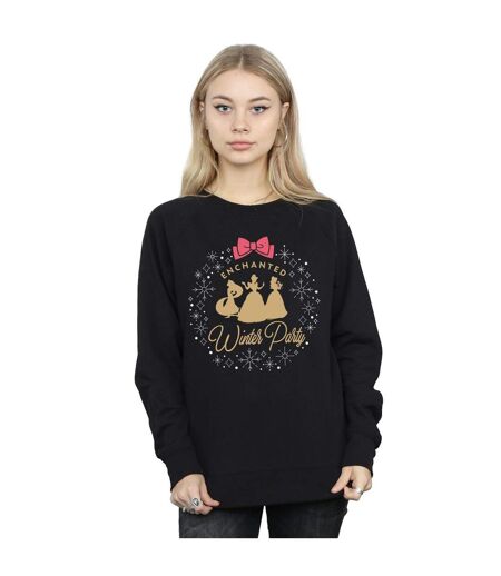 Disney Sweat-shirt Princesse enchantée de la fête de l'hiver - Femmes/Dames (Noir) - UTBI33030