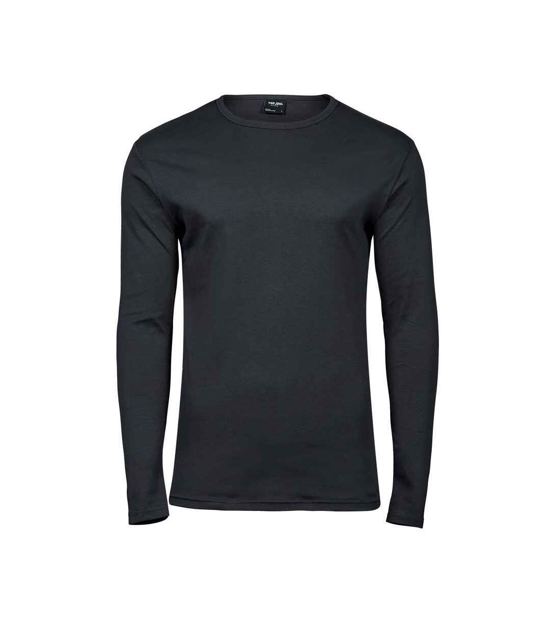 Tee Jays T-shirt à manches longues en interlock pour hommes (Gris foncé) - UTPC4302