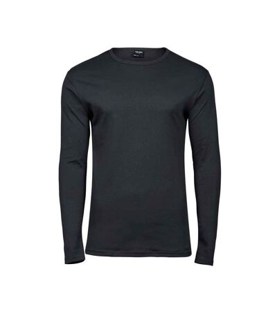 Tee Jays Mens Interlock Long-Sleeved T-Shirt (Dark Grey) - UTPC4302