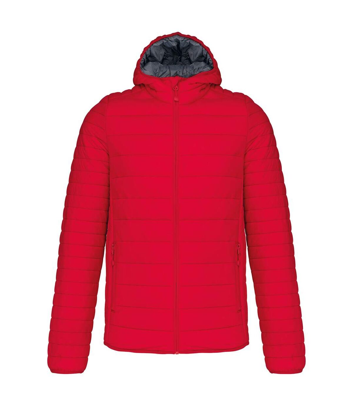Kariban Mens Lightweight Hooded Down Jacket (Red)