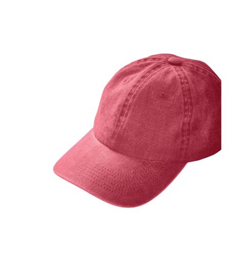 Unisex Adult Beau 6 Panel Baseball Cap Red MidOcean