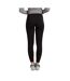 Legging Uni Et Doublé À Taille Élastiquée Fuzzy Femme Noir Trespass-4