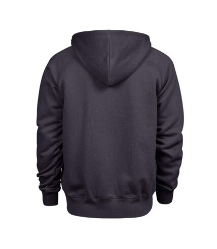 Tee Jays Mens Fashion Zip Hooded Sweatshirt (Dark Grey)