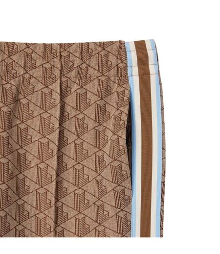 Womens/ladies Monogram Flared Jogging Bottoms Beige Lacoste