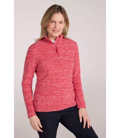 Womens/ladies snowdon melange fleece top red Mountain Warehouse