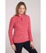 Womens/ladies snowdon melange fleece top red Mountain Warehouse-1