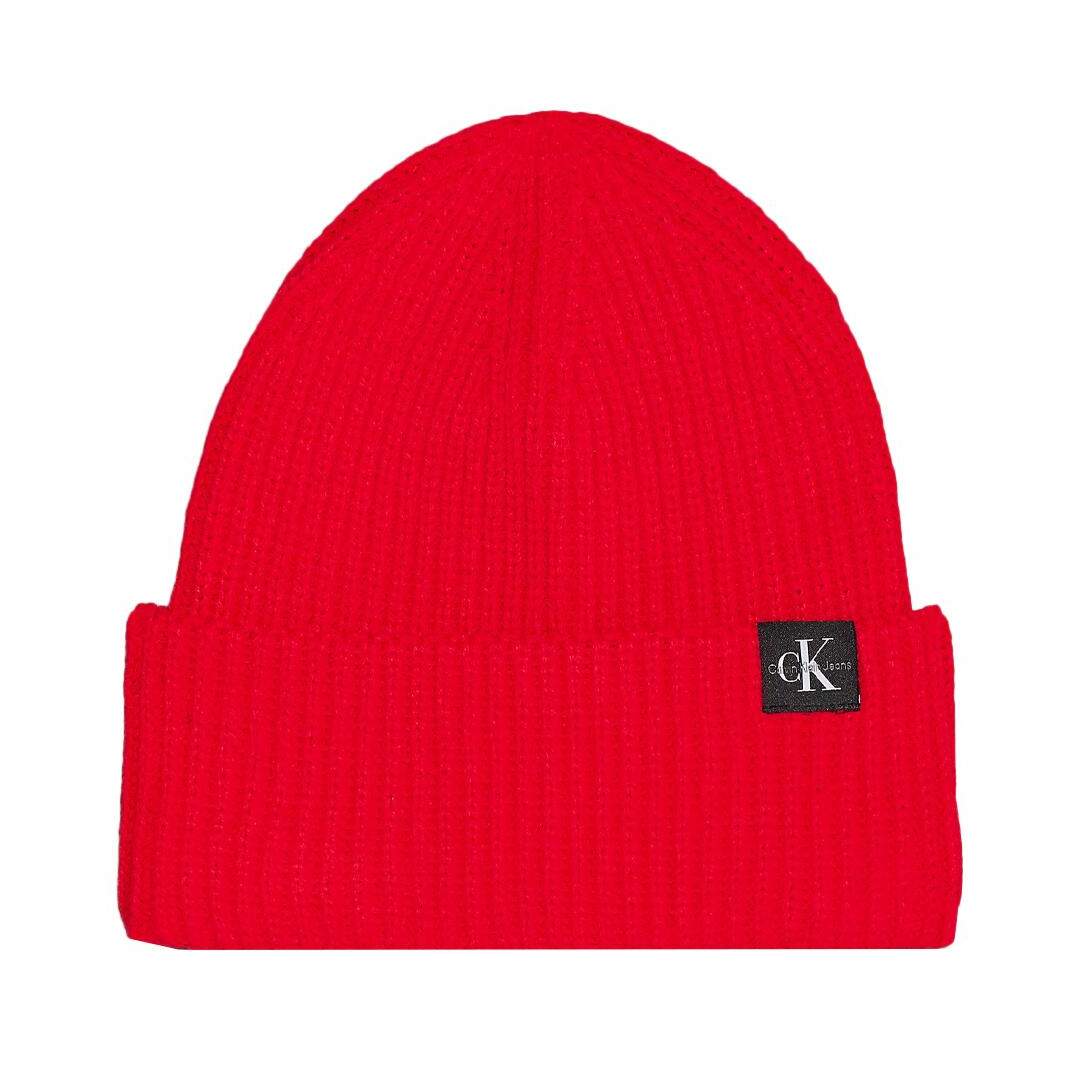 Bonnet Rouge Homme Calvin Klein Jeans Beanie - S/M-1