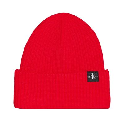 Bonnet Rouge Homme Calvin Klein Jeans Beanie - S/M