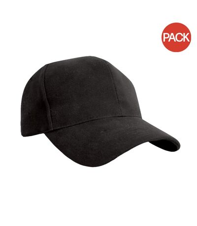 Lot de 2  casquettes style pro adulte noir Result