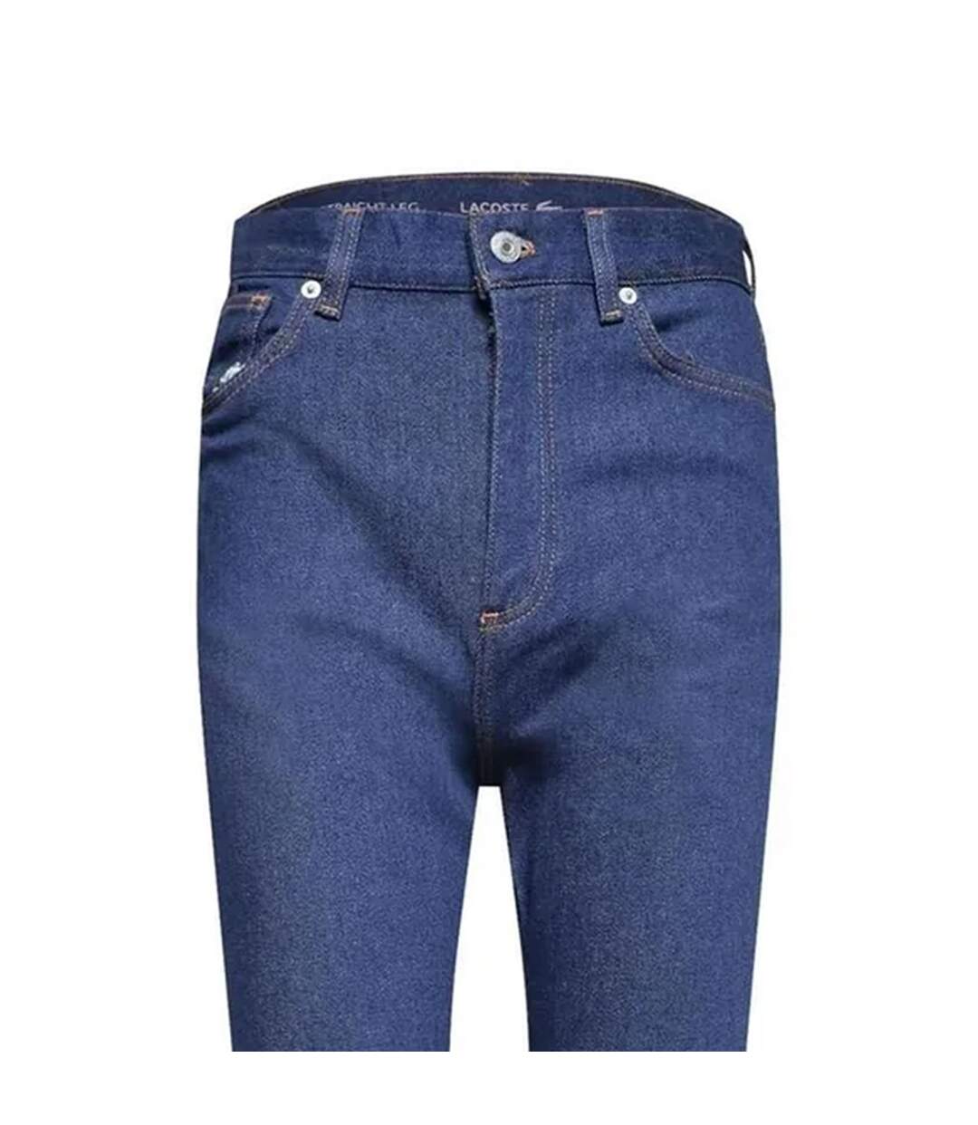 Womens/ladies High Rise Wide Leg Jeans Blue Lacoste-4
