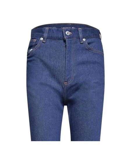 Womens/ladies High Rise Wide Leg Jeans Blue Lacoste