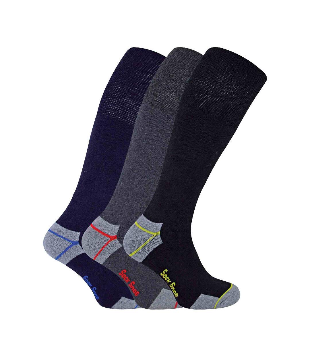 Sock Snob - 12 Paires Homme Chaussettes Genou Travail | Rembourrées Chaussettes-1