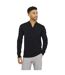 Mens Trophy Long-sleeved Polo Shirt Jet Black Brave Soul-2