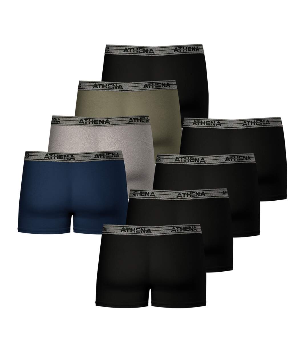 Lot de 8 boxers homme Ecopack Basic Coton Athena-3