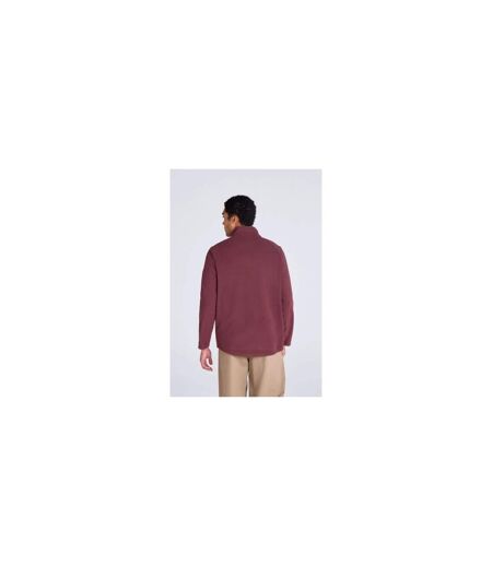 Prague Polaire Demi-zip Homme Bordeaux Animal