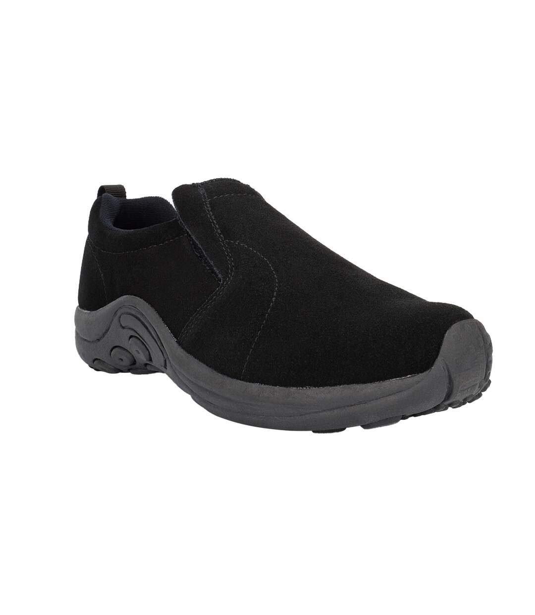 Baskets décontractées en cuir suédé homme noir PDQ