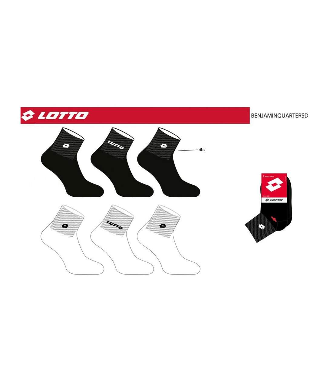 Chaussettes Femme LOTTO - Pack de 12-4