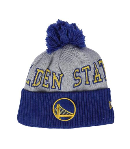 Mens Nba Tip Off 2013 Golden State Warriors Knitted Bobble Beanie Blue Grey Yellow New Era