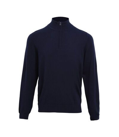 Premier Mens Zip Neck Sweatshirt (Navy) - UTPC5861