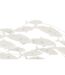 Déco Murale en Métal Groupe de poissons 111cm Bleu Clair-2