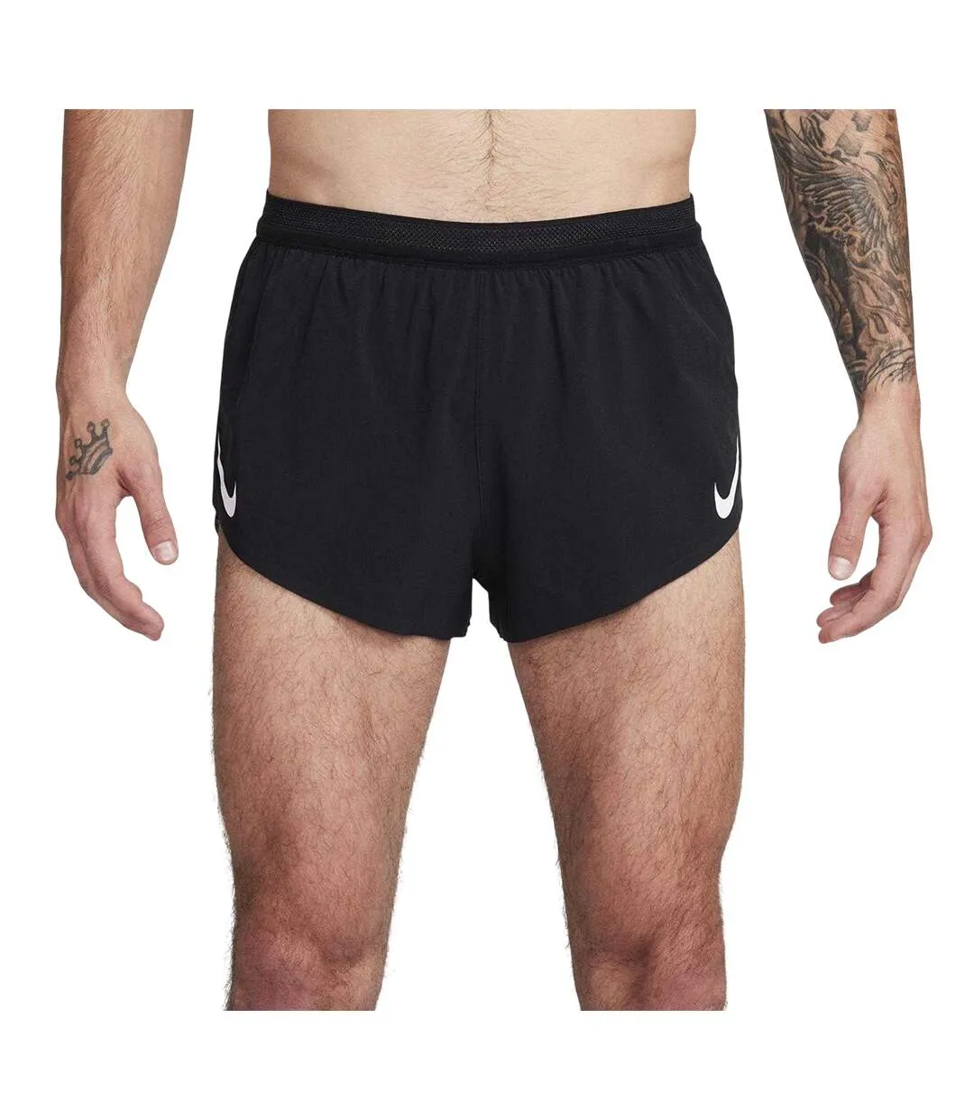 Mens Aero 2 In 1 Running Shorts Black White Nike-1