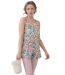 Combishort femme fleuri à  bretelles rose - style féminin et estival-1
