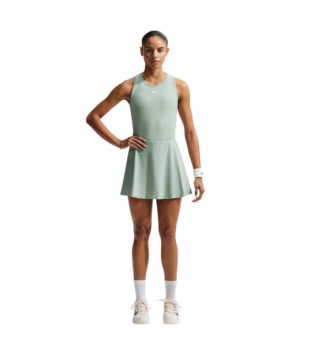 Womens/ladies Victory Tennis Tank Top White Black Nike-1