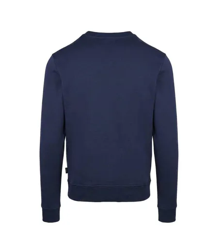 Mens Ribbed Collar Sweatshirt Navy Aquascutum