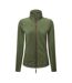 Premier Womens/Ladies Artisan Contrast Trim Fleece Jacket (Moss Green/Brown) - UTPC5288