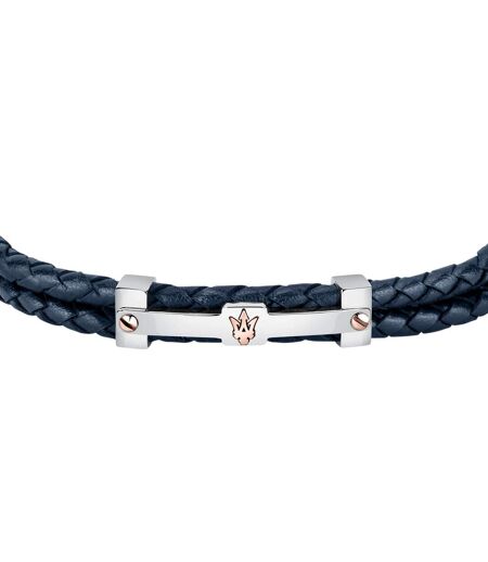 Mens Polished Braided Bracelet One Size Port Maserati