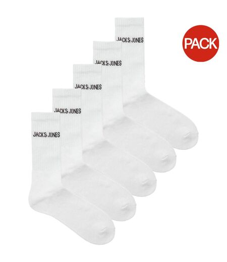 Lot De 5  Chaussettes Regen Homme Blanc Jack And Jones