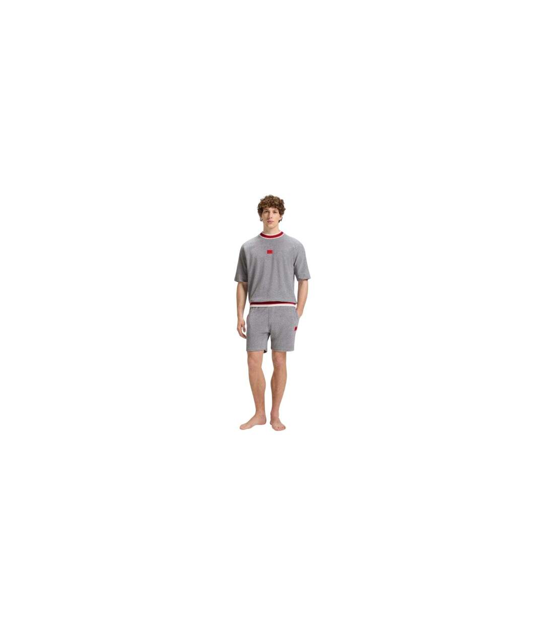 Sweat Manches Courtes Homme Gris Hugo Boss-1