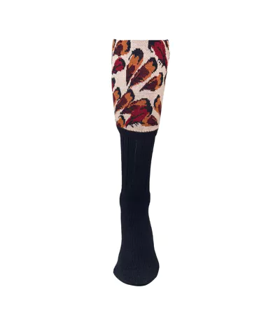 Chaussettes Pour Bottes Motif/style Plume De Faisan Adulte Bleu Marine Waring Brooke