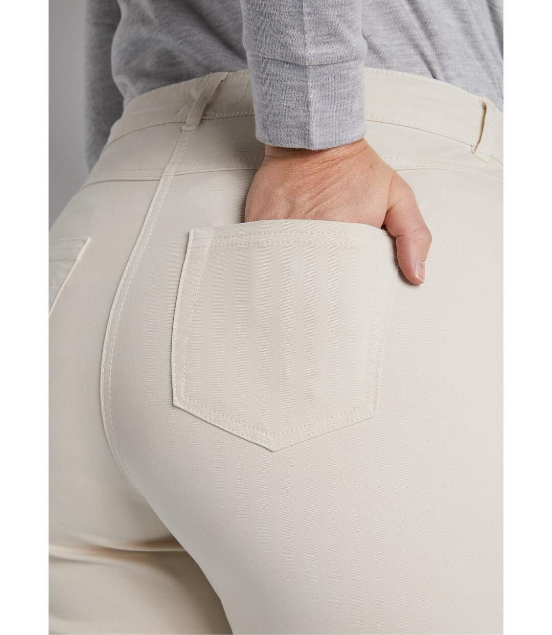 Pantalon droit 5 poches coton stretch-4