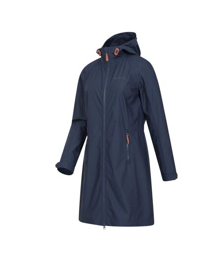 Womens/ladies ioana longline soft shell jacket navy Mountain Warehouse