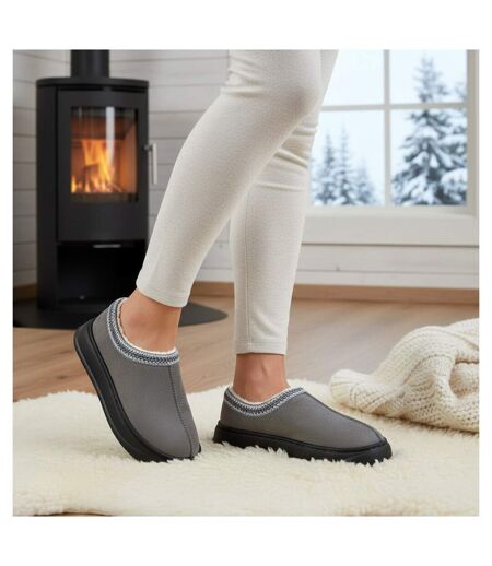 OZABI Chaussons Femme Style Scandinave, Talon Fermé, Intérieur Fourré
