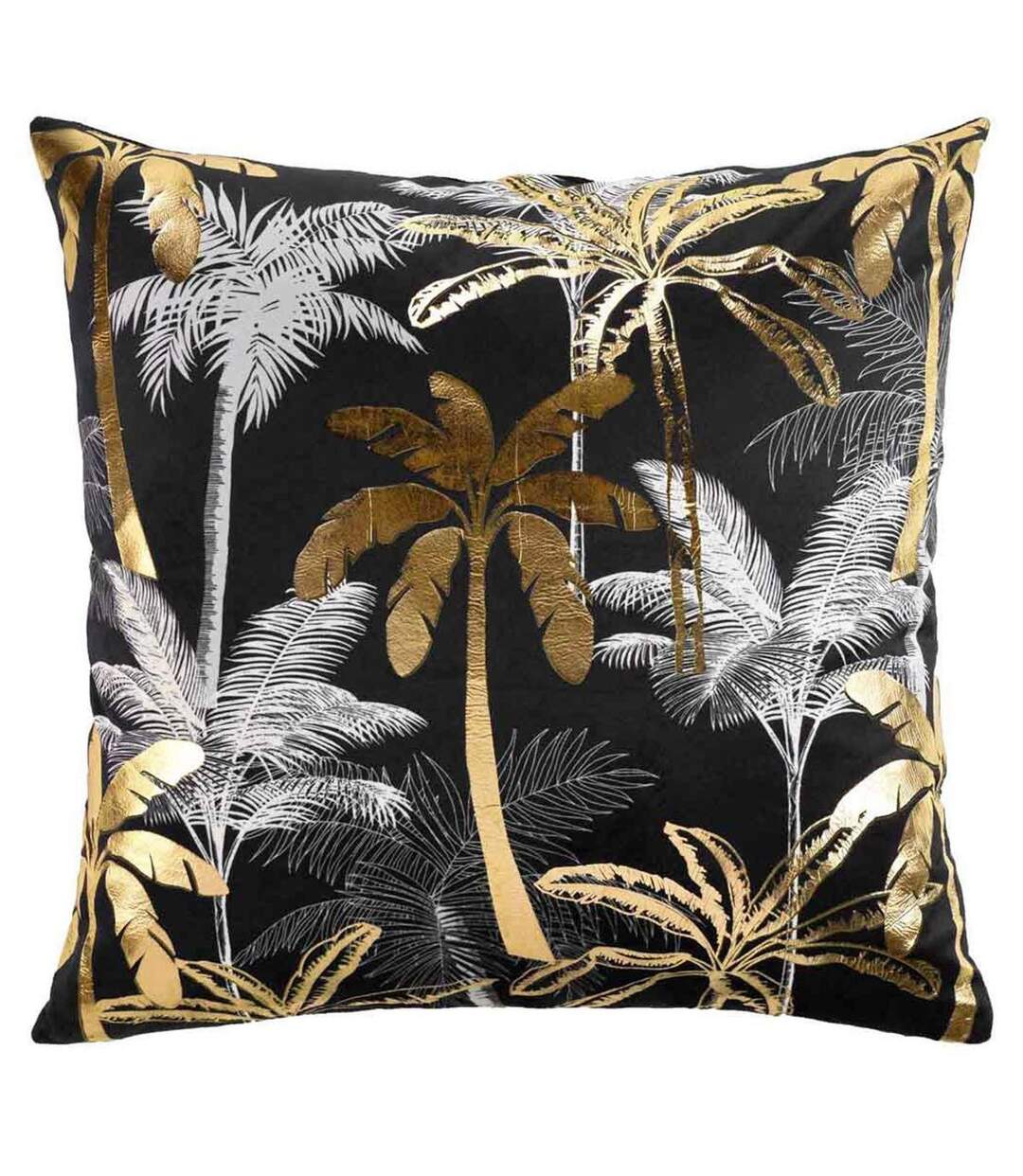 Housse de Coussin Feanor 60x60cm Noir & Or-1