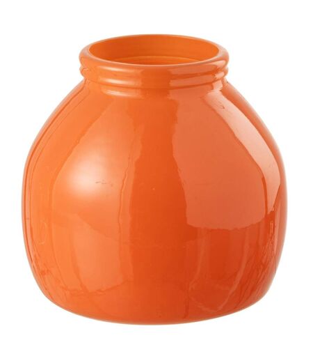 Vase Déco en Verre Cocoon 20cm Orange