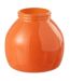 Vase Déco en Verre Cocoon 20cm Orange-1