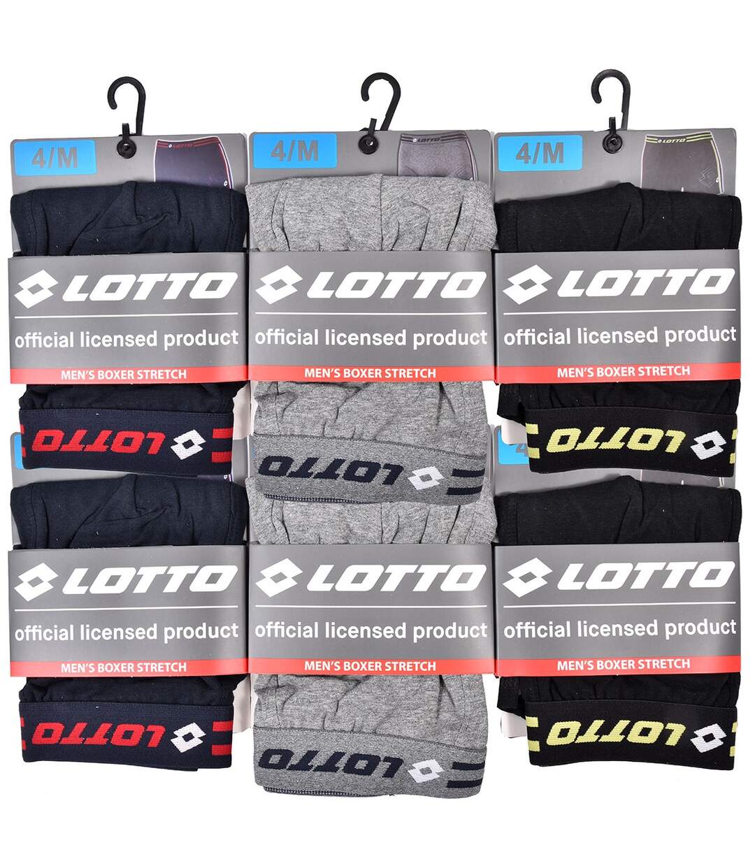 Boxer homme LOTTO Pack de 6 Boxers 1418-3