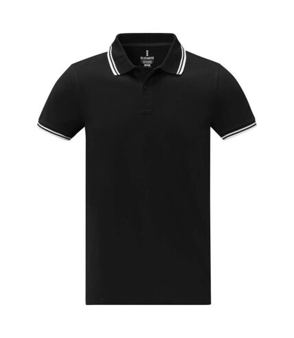 Elevate Mens Amarago Short-Sleeved Polo Shirt (Solid Black)
