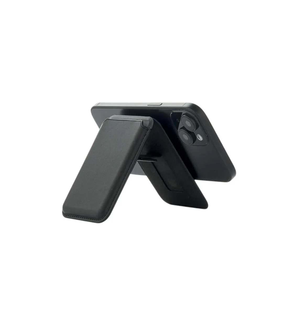 Karta Magnetic Leather Card Holder One Size Black MidOcean-4