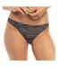 Bas de Bikini Noir/Rayures Femme Sun Project Basic