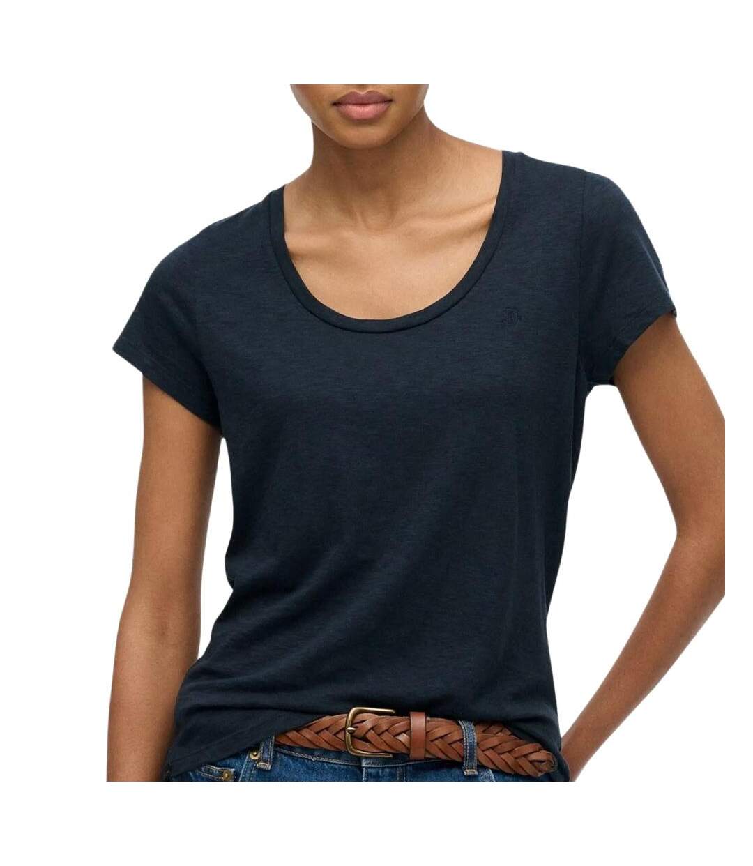 T-shirt marine femme superdry studios scoop-1