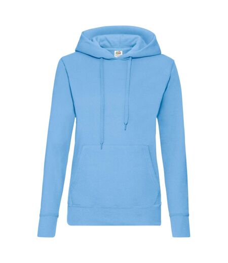 Sweat À Capuche Classic Femme Bleu Ciel Fruit Of The Loom