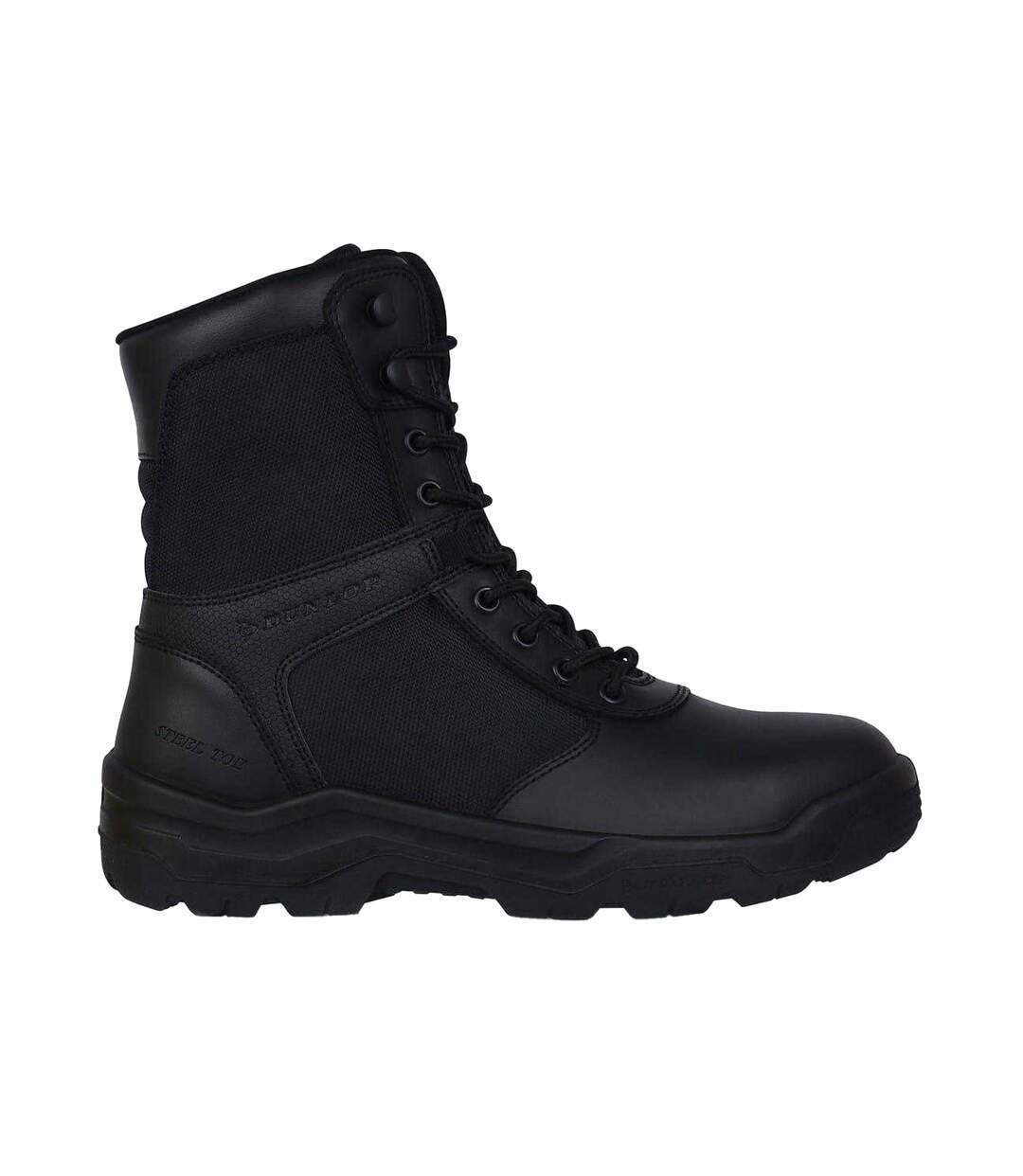 Mens Hudson Leather Safety Boots Black Dunlop-1